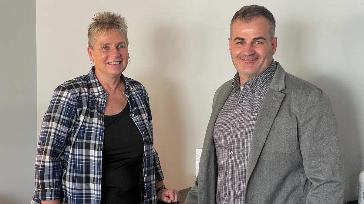 Therapist Shane McCurdy, right, began moonlighting with a private practice while working another job. Now, he’s at Level Wellness Mind full time with fellow therapist Colleen Fulford.