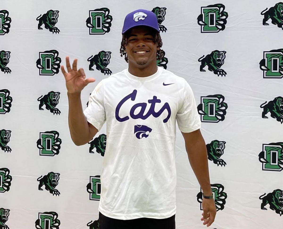 Derby running back Dylan Edwards after he announced his plans to play football at Kansas State.
