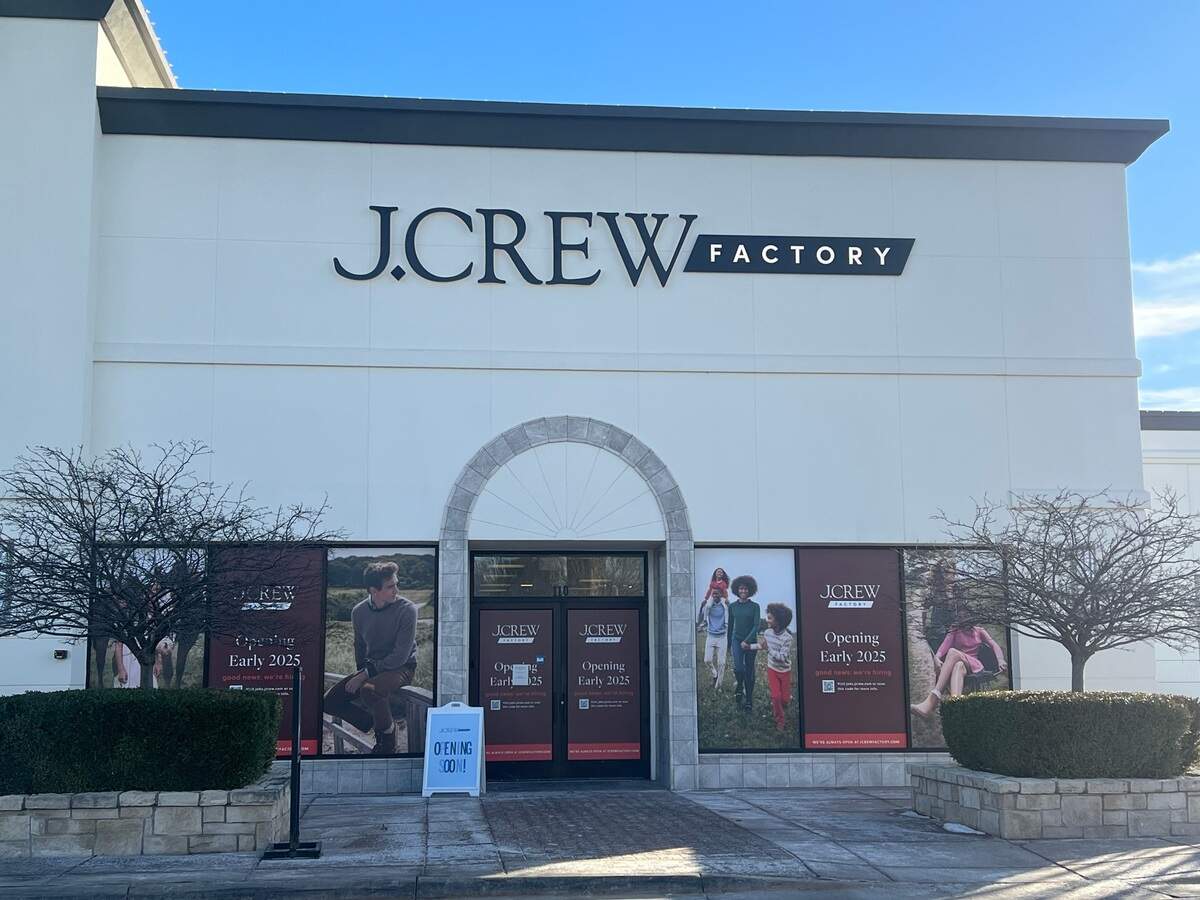 J.Crew Factory is opening Thursday at Bradley Fair. The discount chain is opening just west of Trader Joe’s on the south end of the center.
