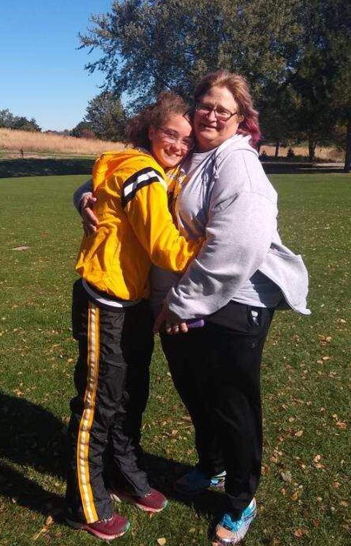 Andale senior Anastasia Meyer lost her “best friend” and grandmother, Cindy Meyer (right), just before her senior season. Running in her honor, Meyer will compete in the Class 4A state meet in Wamego on Saturday.