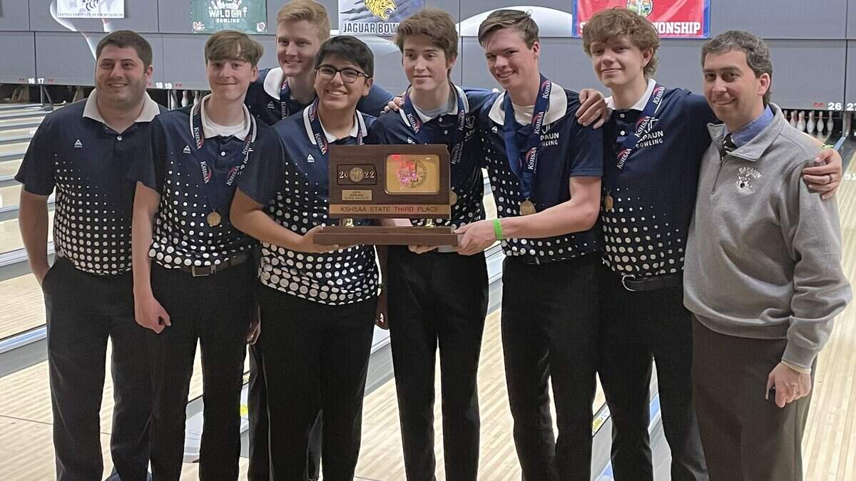 The Kapaun Mt. Carmel boys bowling team finished third in the Class 5-1A state tournament in Wichita on Saturday.