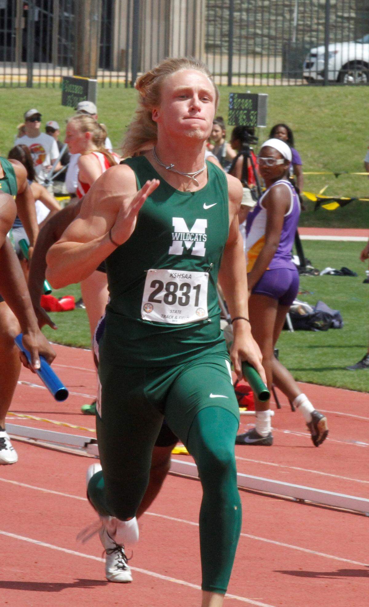 Jayden Price, a Mulvane sprinter.