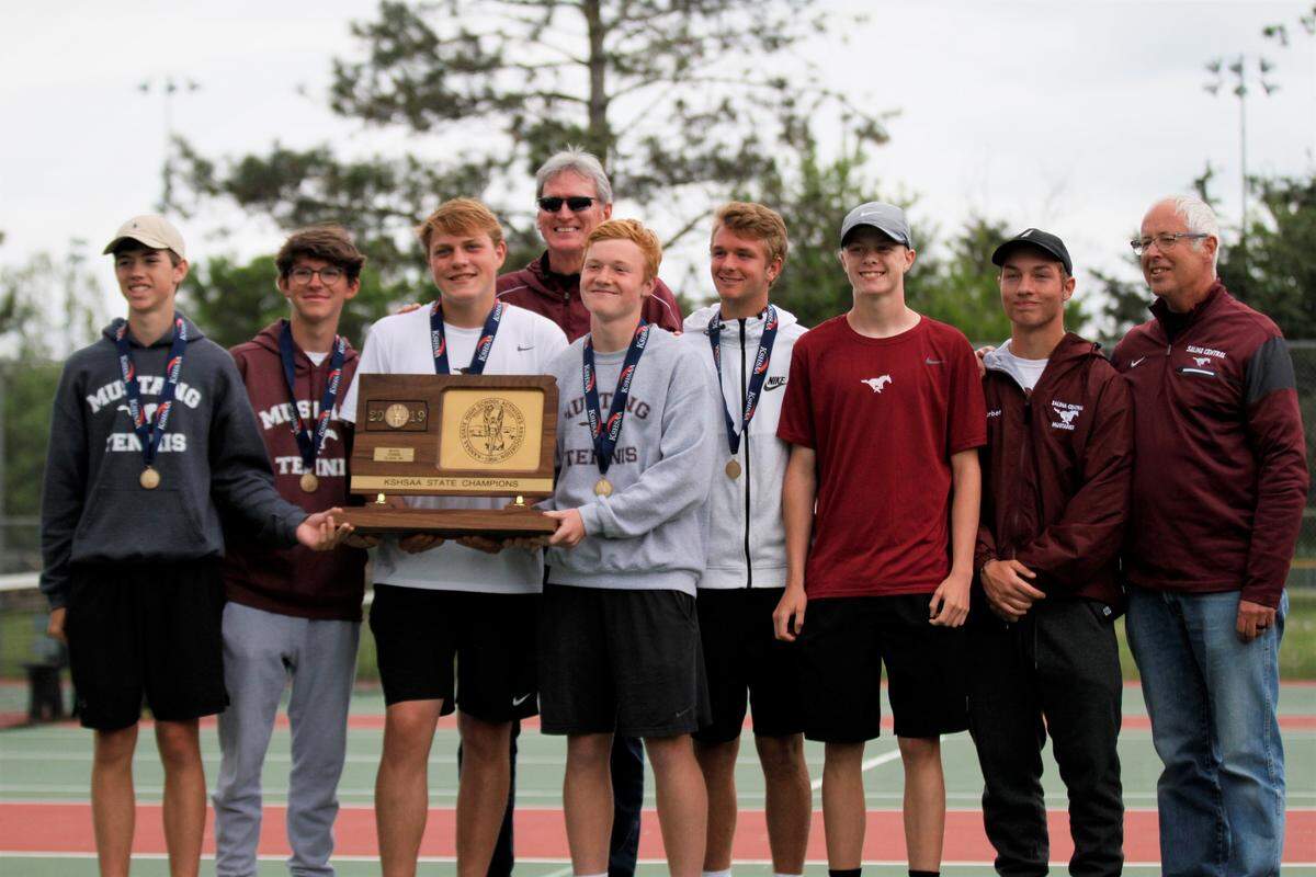 The Salina Central boys tennis team