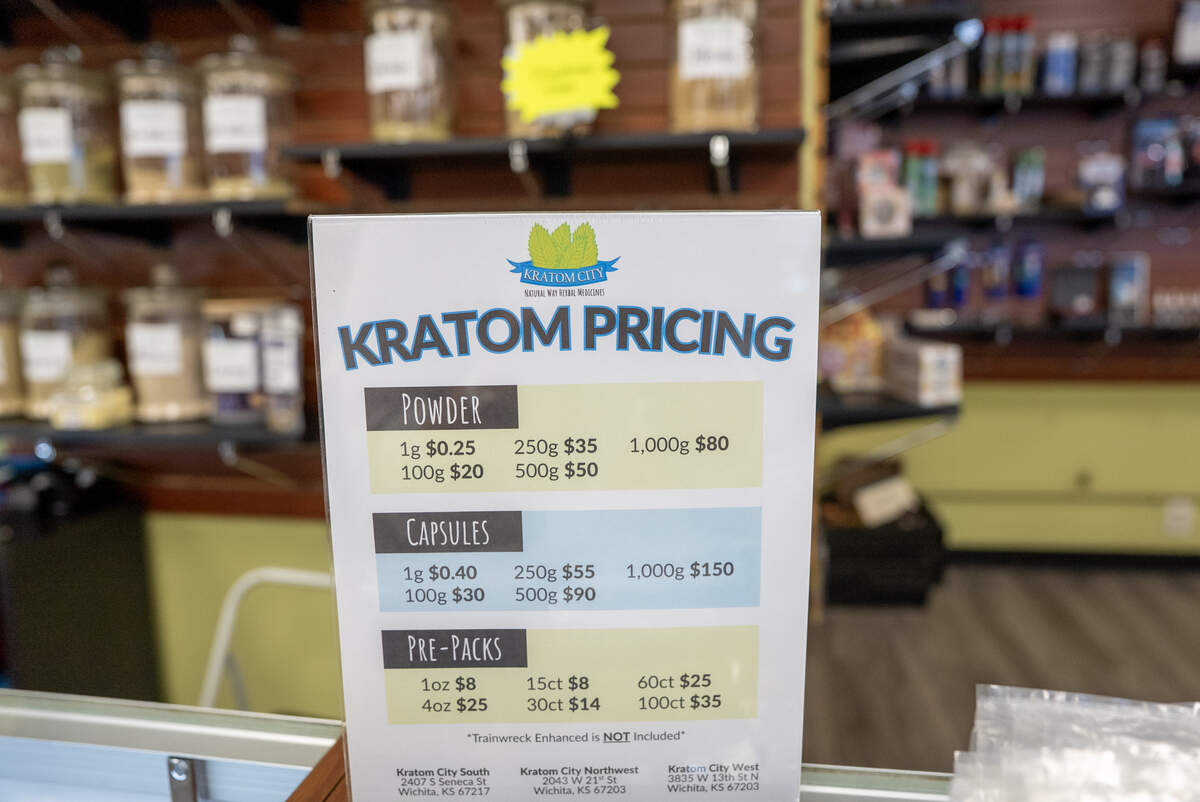 Kratom pricing on display at Kratom City at 2407 S. Seneca St.