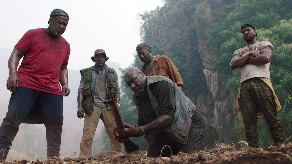 From left, Isiah Whitlock, Jr., Norm Lewis, Delroy Lindo, Clarke Peters and Jonathan Majors star in Spike Lee’s “Da 5 Bloods.” It was named the best film of 2020 by the National Board of Review.