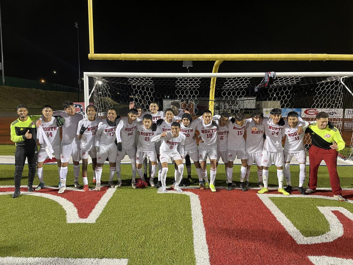 The Wichita North boys soccer team upset the undefeated, defending state champions from Dodge City in a 2-1 victory on Tuesday to advance to the Class 6A state semifinals for the first time since 1991.