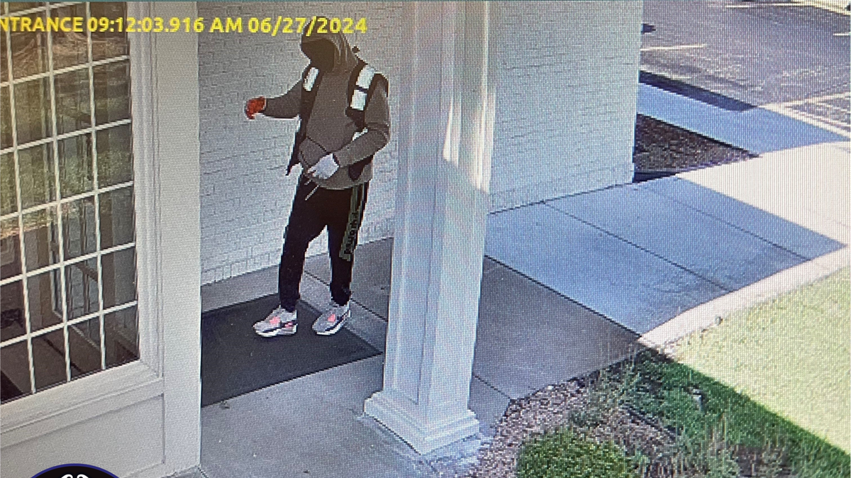 Wichita police provided a surveillance photo from a robbery that occurred Thursday at a west Wichita bank. The man pictured in the photo is the suspect police are looking for.