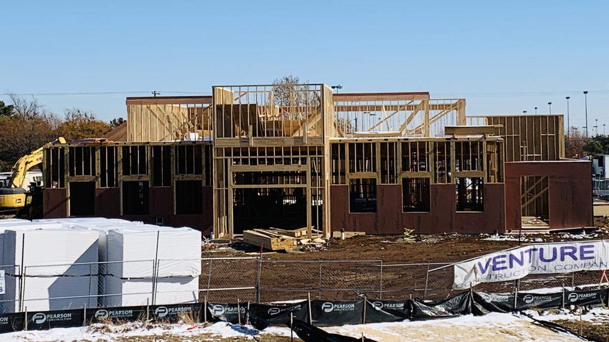 That building going up next to the new Cracker Barrel at Ridge and Kellogg is going to be a new Cheddar’s.