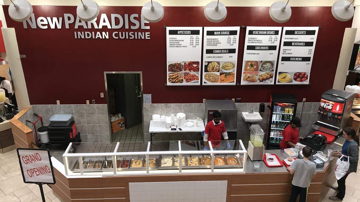New Paradise, a new food court tenant at Towne East Square, serves Indian cuisine.