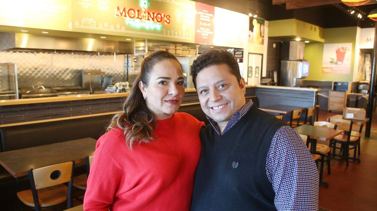 Mario Quiroz and his wife Mara Garza are about ready to open their latest restaurant, Molino’s Taqueria at 21st and Rock Rd. (December 10, 2018)
