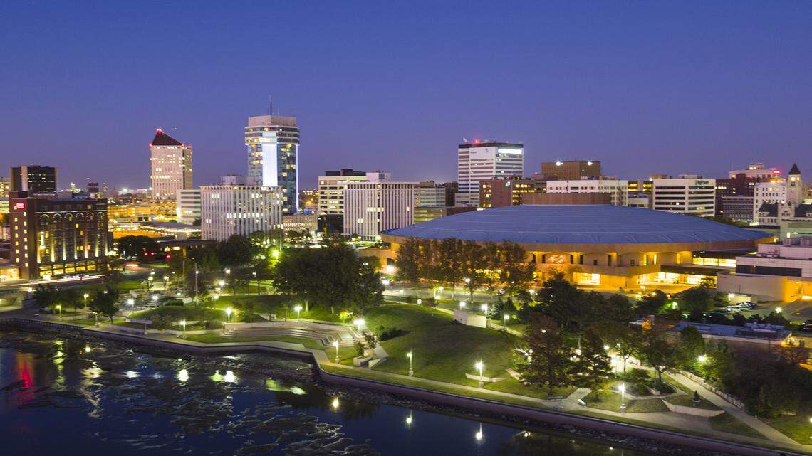 Nighttime view of the Wichita skyline. A new study says Kansas is one of the most challenging states to live in if you’re poor. Kansas ranked fourth worst, following Georgia, Virginia and Mississippi.
