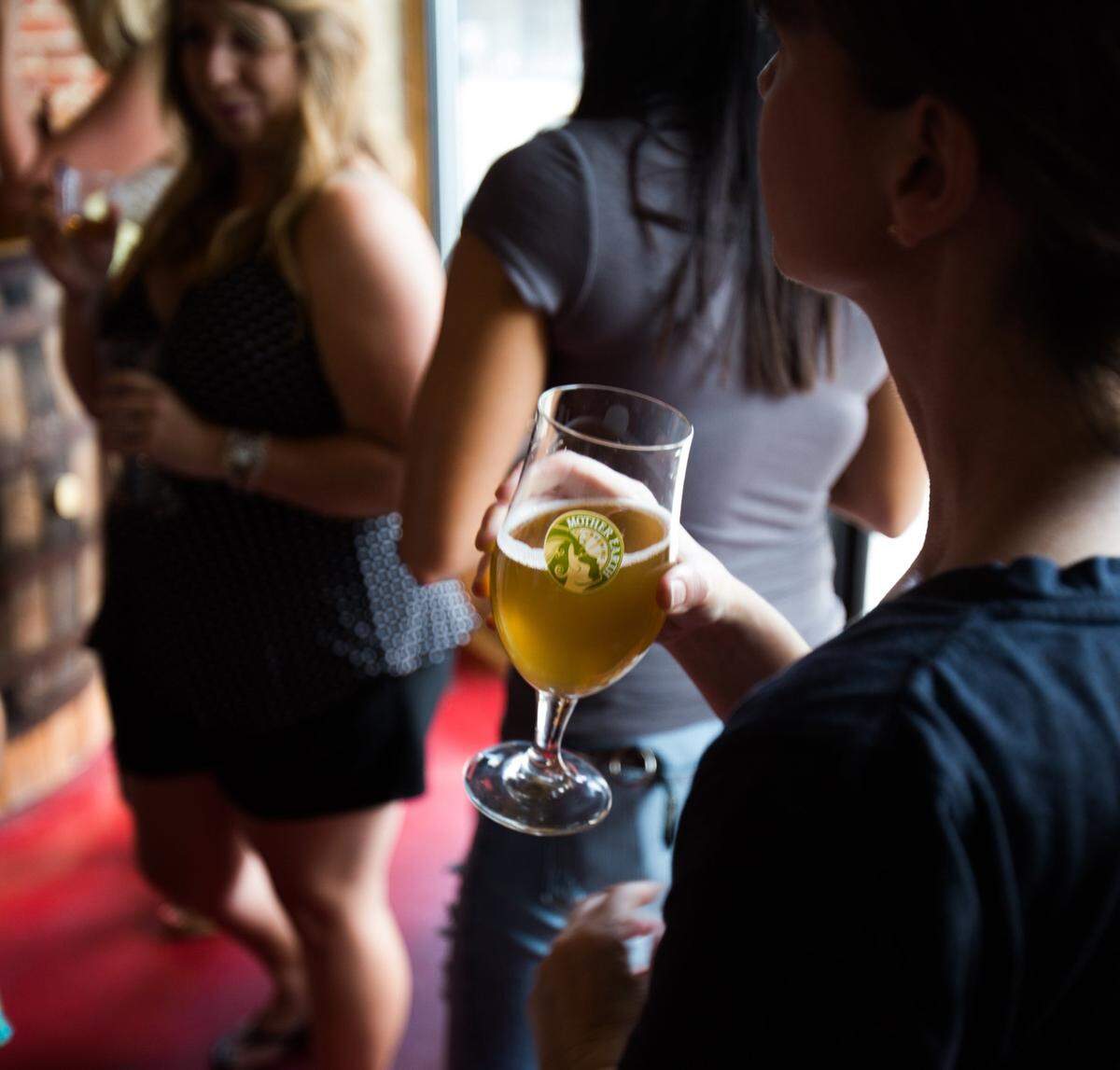 A photo from a meeting of the Greenville, South Carolina, Girls Pint Out Chapter.