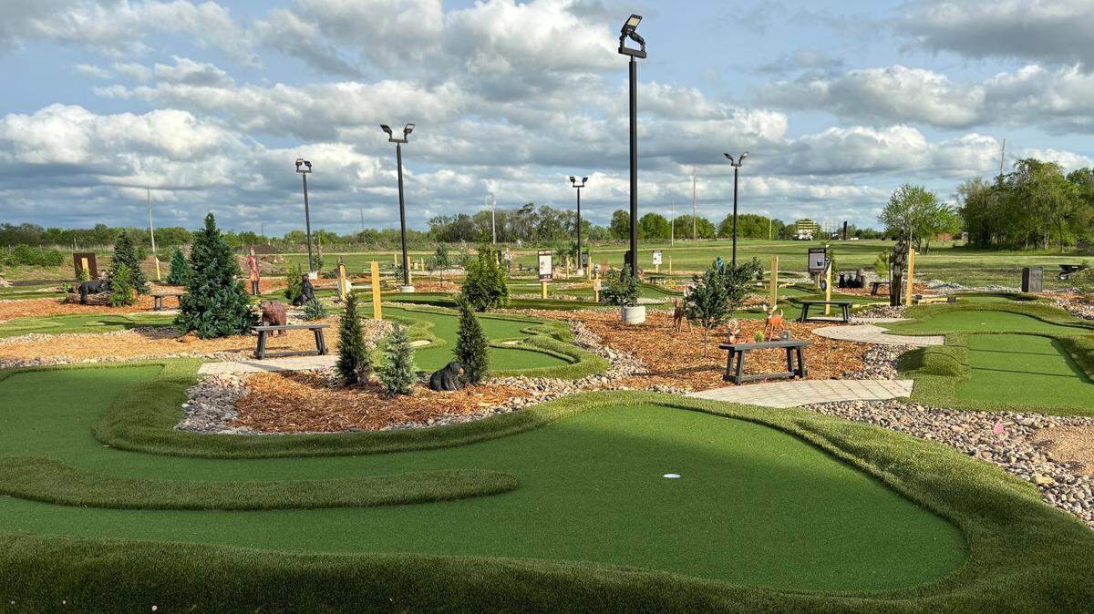 Mega Pines Mini Golf was to open for golf last spring but didn’t. On Sunday, the games finally will begin at the East Kellogg business.