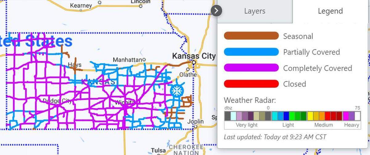 Most of the highways across the state has snow on them Friday morning.&nbsp;