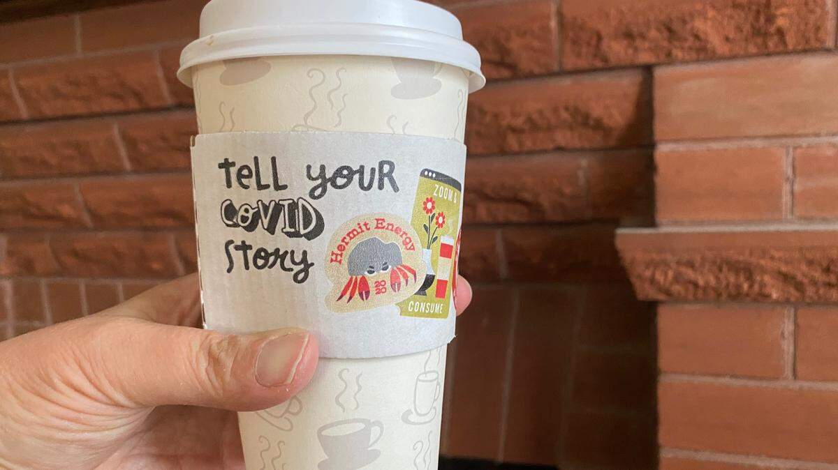The Wichita Public Library is spreading the word about its desire to collect as many COVID-19 stories as possible through some new coffee sleeves being distributed at popular local coffee shops.