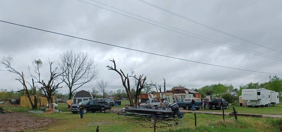 Ron Bradford’s home in rural southeastern Sedgwick County was destroyed by a tornado on April 29, 2022. He and his uncle received no warning before the twister struck.