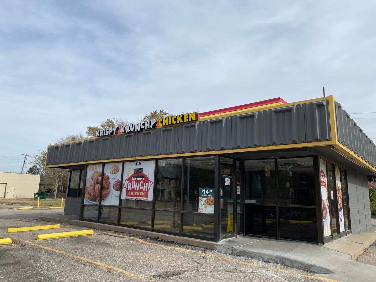 Wichita’s Krispy Krunchy Chicken restaurant near 13th and Broadway appears to have closed.