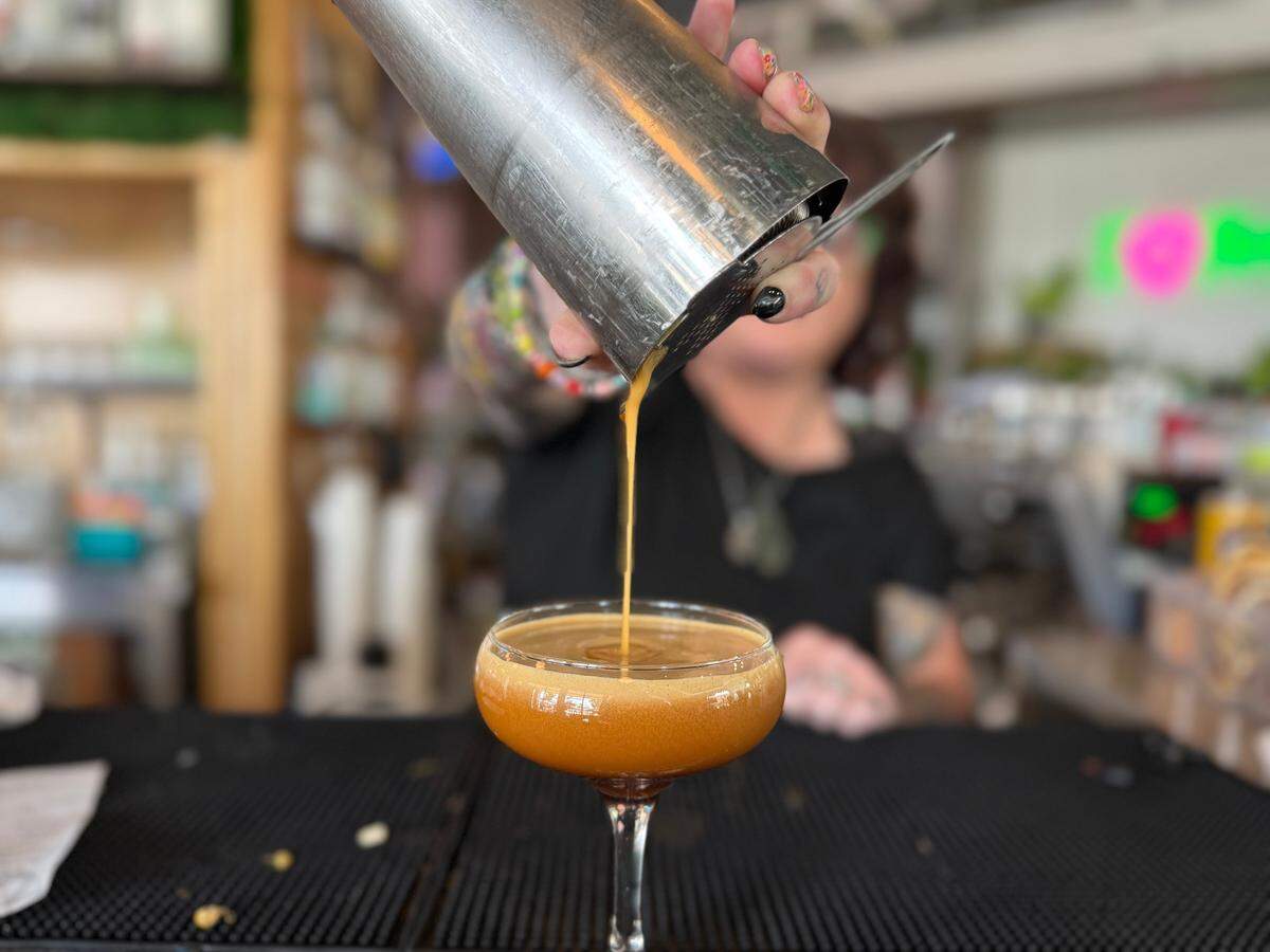 Emily Fertner, the bar manager at Grow Plant Bar, says espresso martinis have been steadily growing in popularity in Wichita.