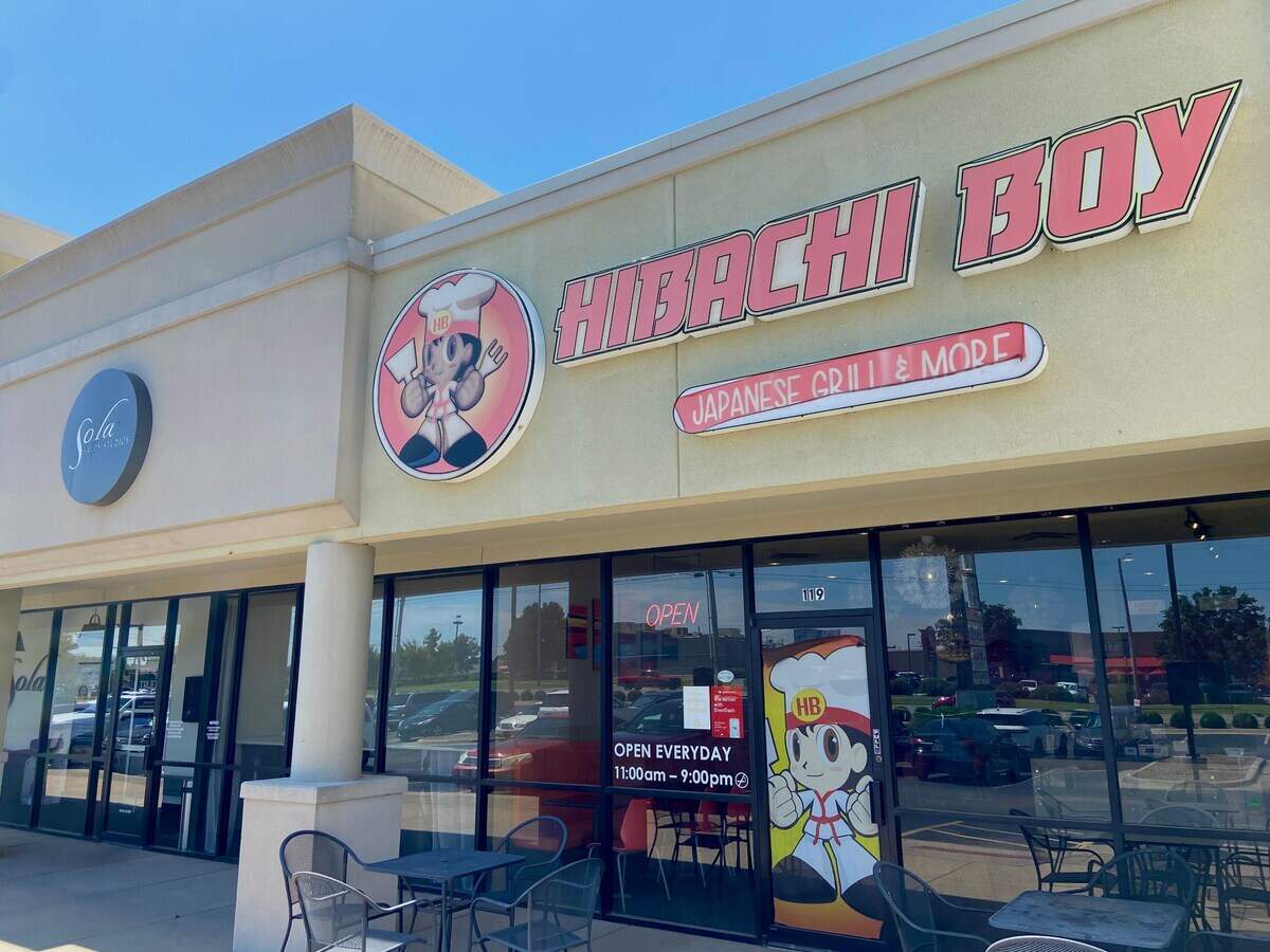 The Hibachi Boy near 21st and Tyler that opened in 2019 closed on Sunday, and its contents will be auctioned next week.