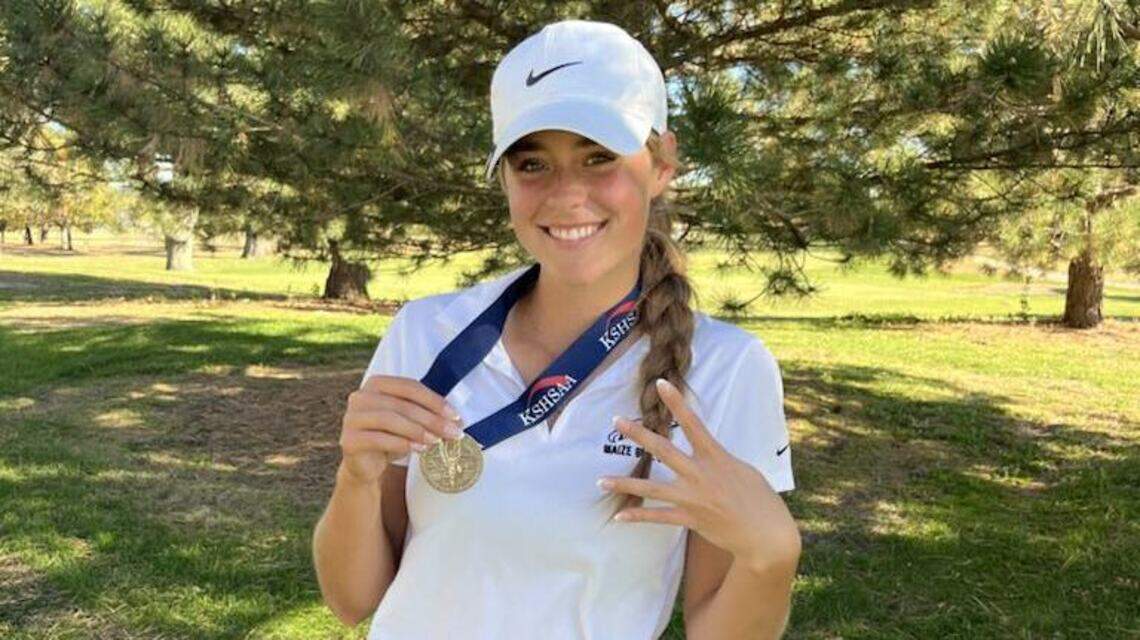 Maize’s Kinslea Jones secures Kansas golf legacy as rare four-time state champion