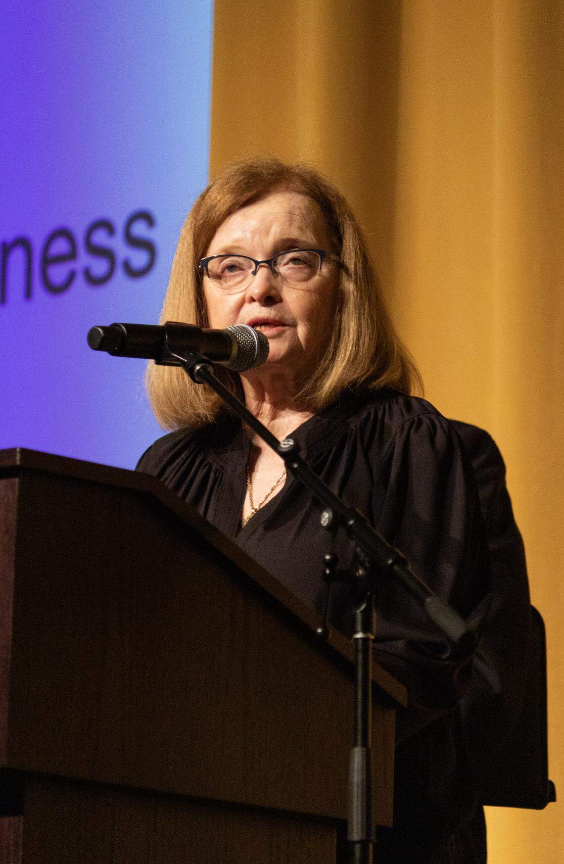 The Rev. Donna Goltry of St. Paul's UMC and a co-chair for affordable housing with Justice Together led the  discussion on homelessness and affordable housing. In the last year alone, she said, 2,000 Sedgwick County households experienced homelessness for the first time.