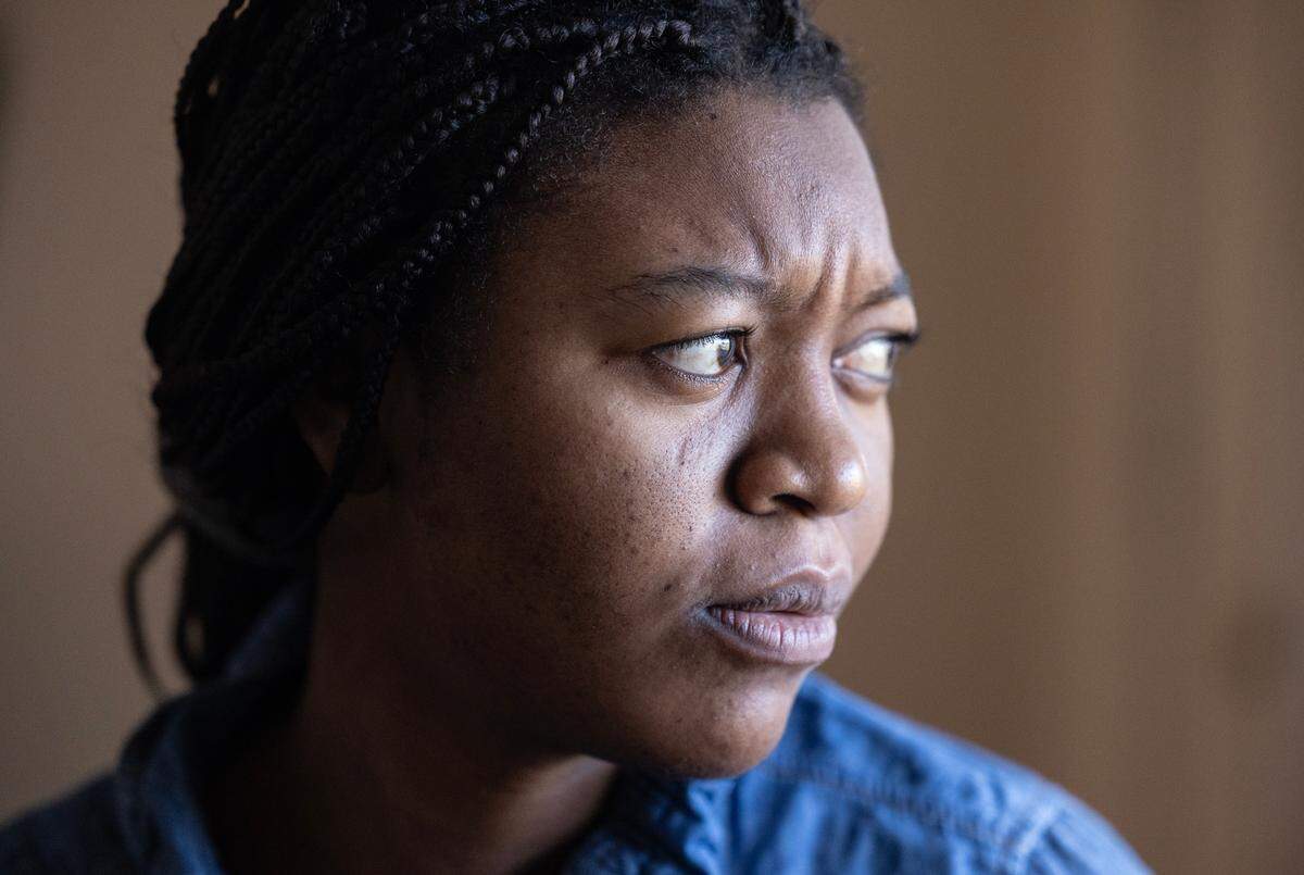 Born in a refugee camp, 24-year-old Tumba Kabengele came to Wichita from Zambia last year and now works in a meat-processing plant. She hopes to further her education to become a nurse-midwife.