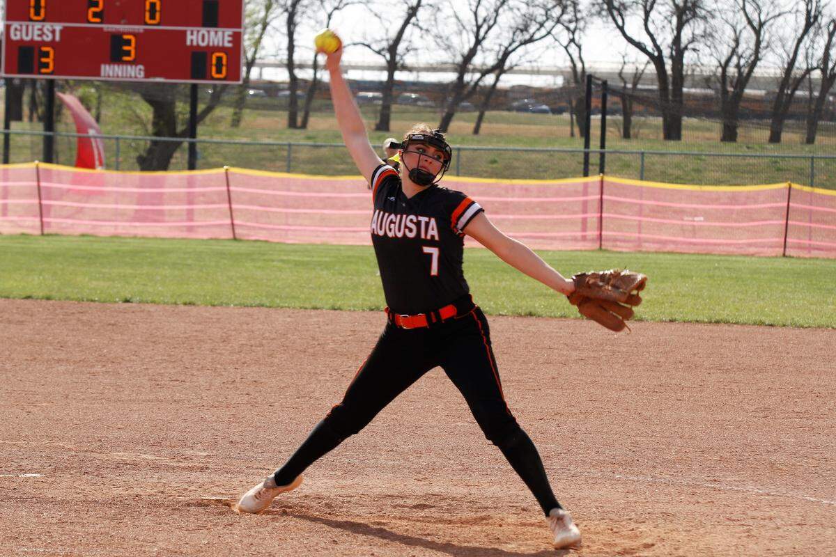 Gracie Johnston, an Augusta softball junior pitcher.