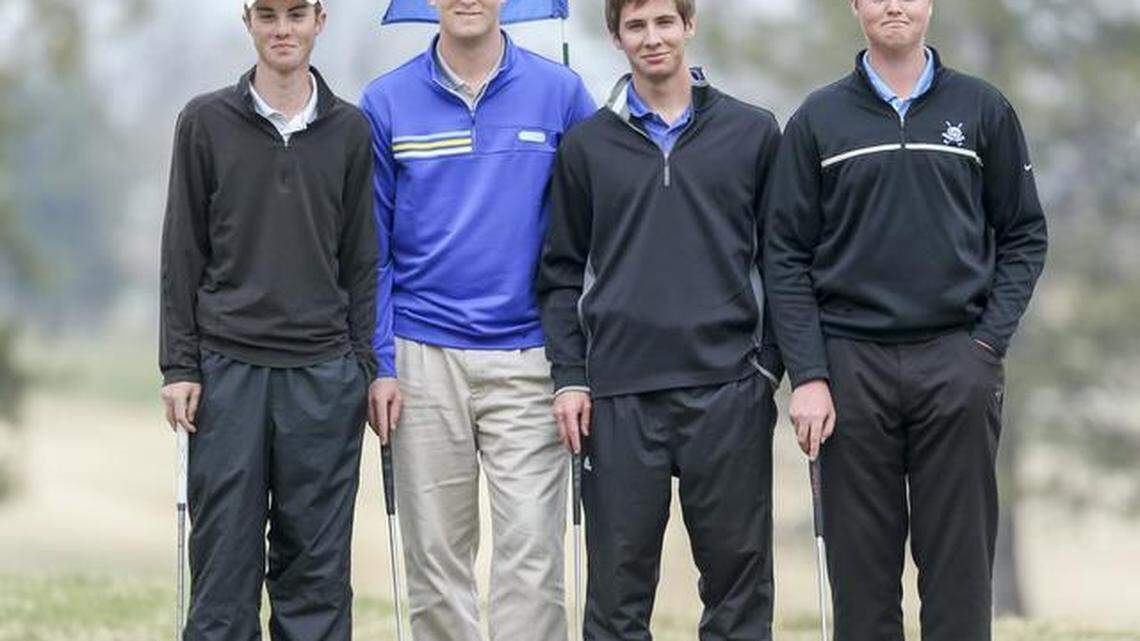 Kapaun golfers (from left) Jared Burns, Nick Auer, Matt Gilbaugh and Alex Graf are all back for a run at another Class 5A championship.
