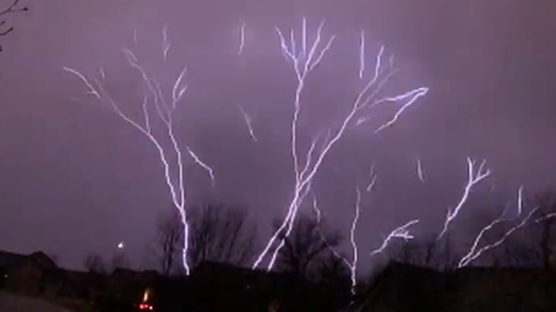 A photographer in Wichita recorded slow motion video of what he described as “the most insane strike of lightning I’ve ever caught on camera.”