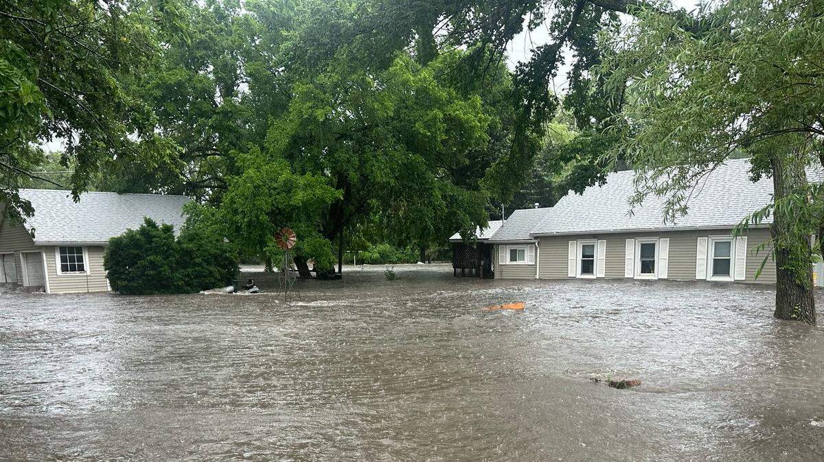 An El Dorado family had to evacuate their home amid flooding Tuesday.