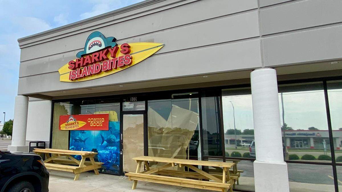 Sharky’s Island Bites will open to the public on Saturday, Sept. 14.