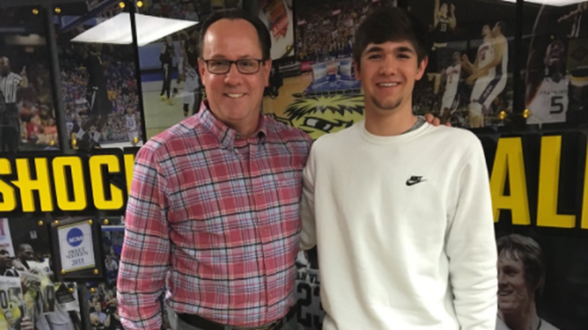 Tate Busse, right, a St. Francis senior, poses with Wichita State coach Gregg Marshall. Busse will be a preferred walk-on at WSU for the 2018-19 season.