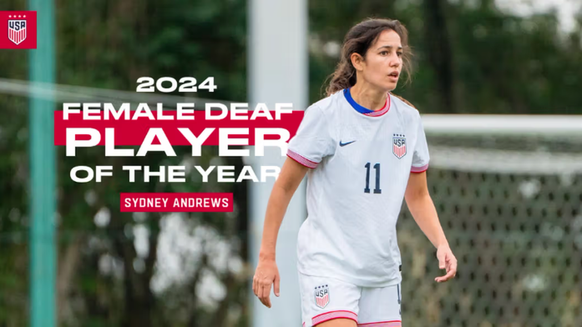 ‘Dreams into reality’: Wichita’s Sydney Andrews named USWNT Deaf Player of the Year