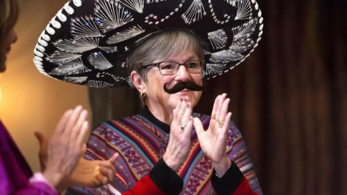 This faked photo of Gov. Laura Kelly in a sombrero with a moustache appeared Saturday on the Kansas Republican Party’s Facebook page.