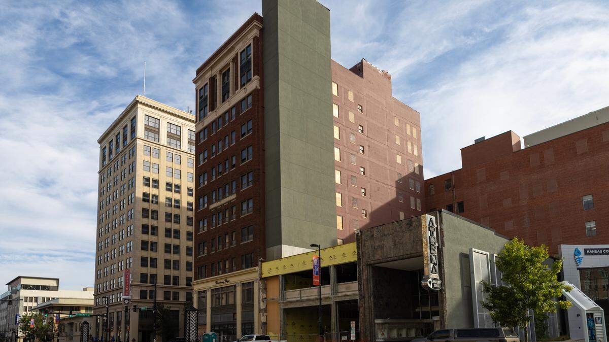 Construction at the former Broadway Plaza building at the southwest corner of Douglas and Broadway is taking longer than expected, but a Marriott AC Hotel should be ready to open there next spring.