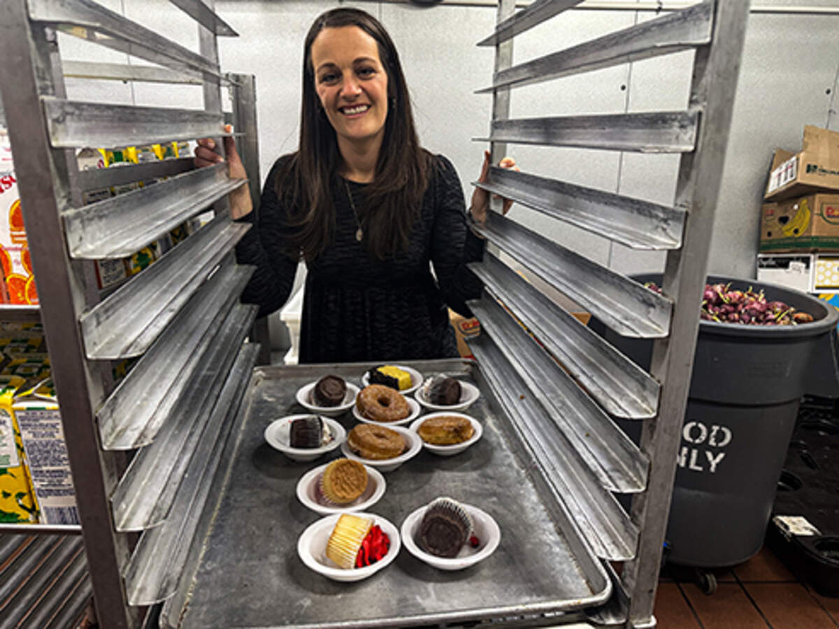 Emily Thome, director of The Lord’s Diner, with simple deserts prepared for the afternoon and evening meals.