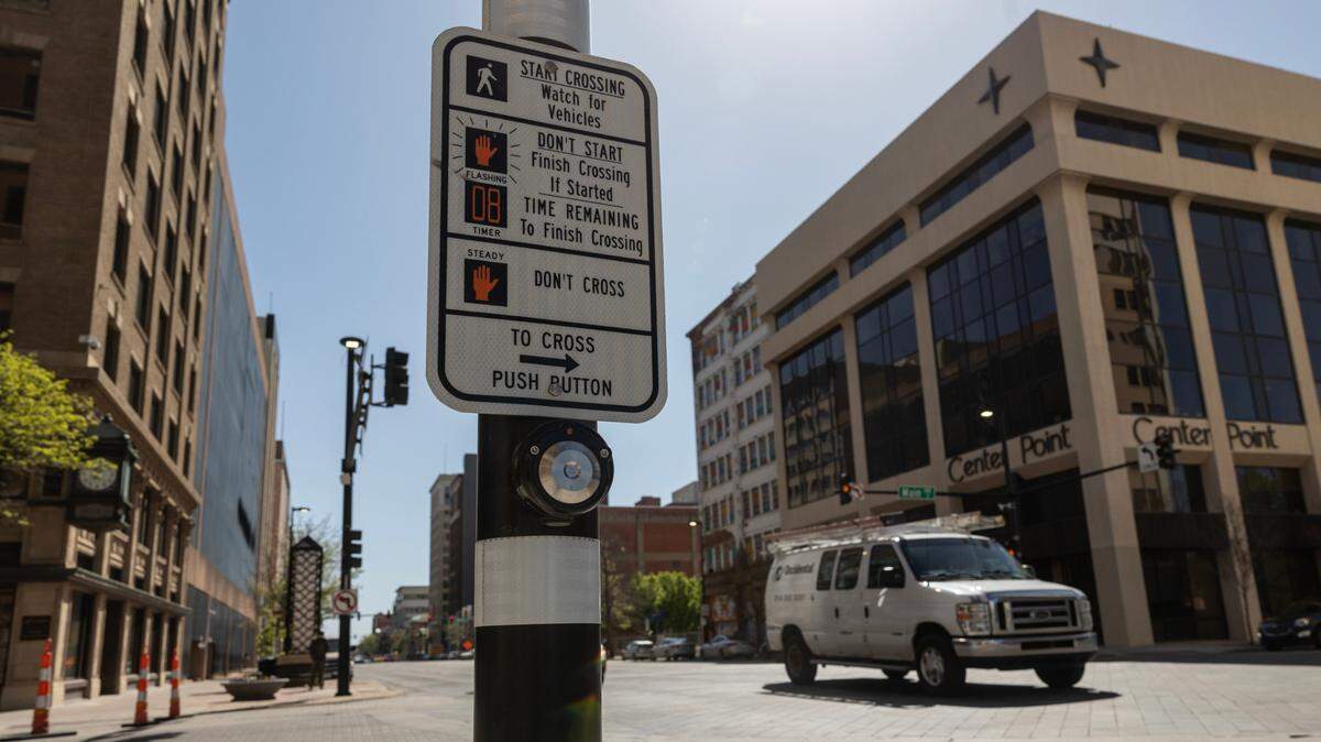 New crosswalk buttons installed downtown don’t give an audio prompt for visually impaired pedestrians.