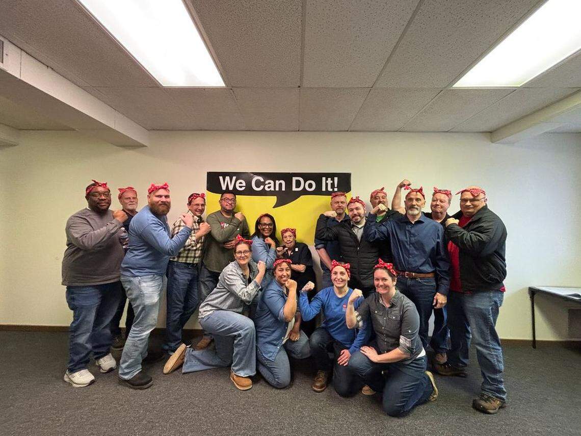 Last month, Connie Palacioz was honored at a Dress Like Rosie Day at GAF, a roofing and waterproofing manufacturer, in her hometown of Newton.