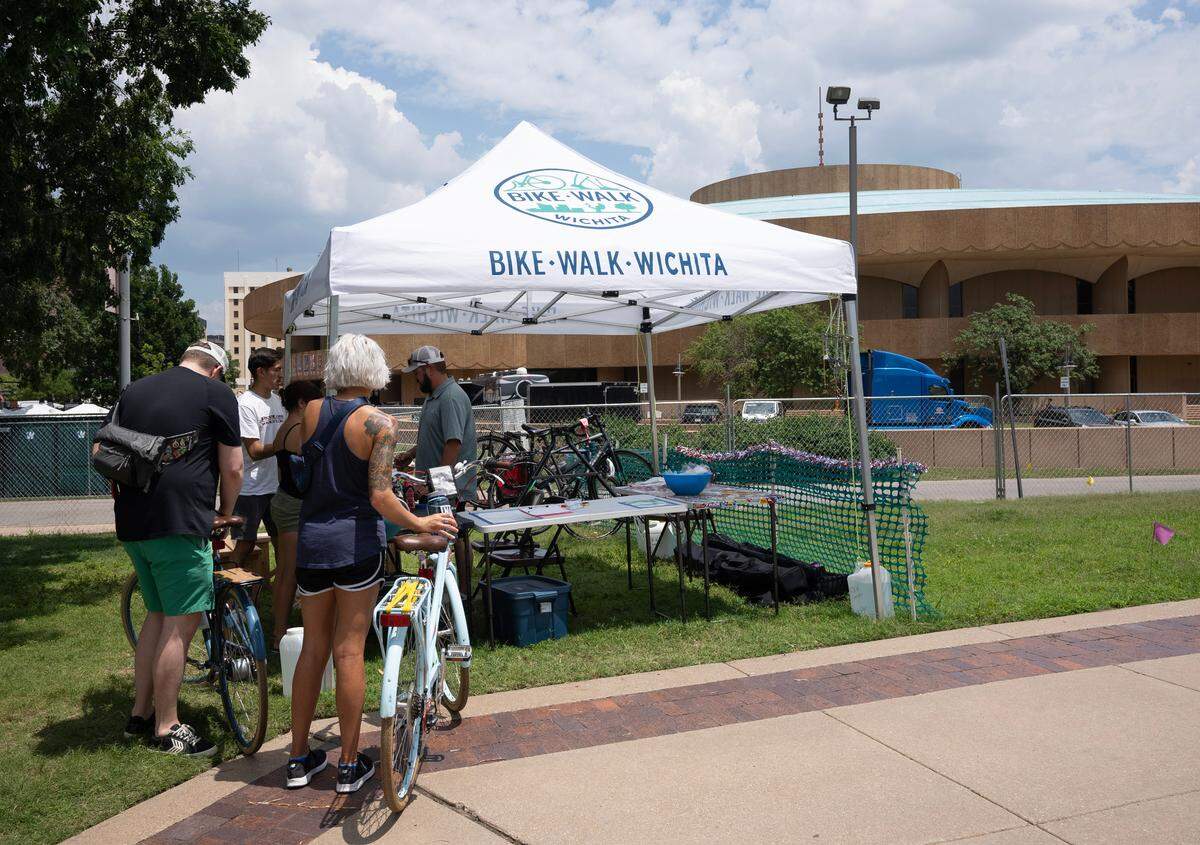 Bike Walk Wichita is offering free valet parking to bike riders to the Wichita River Festival. Their tent is located inside the Kid’s Corner on the west side of Century II.