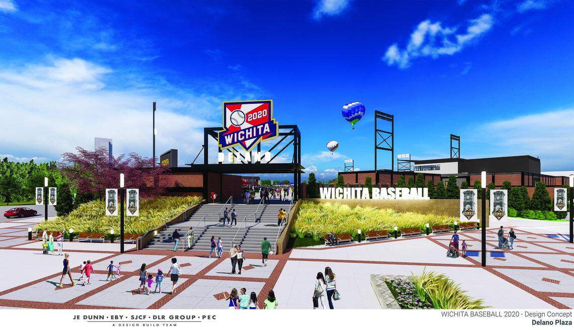 The planned Delano entrance to Wichita’s new ball park.