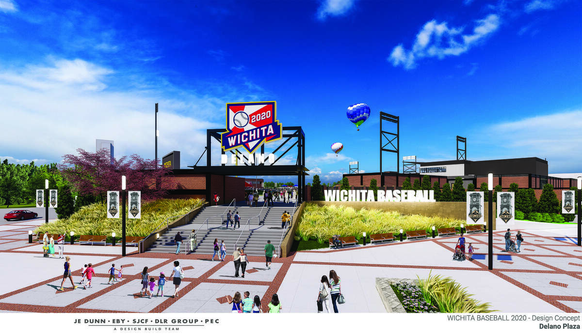 The planned Delano entrance to Wichita’s new ball park.