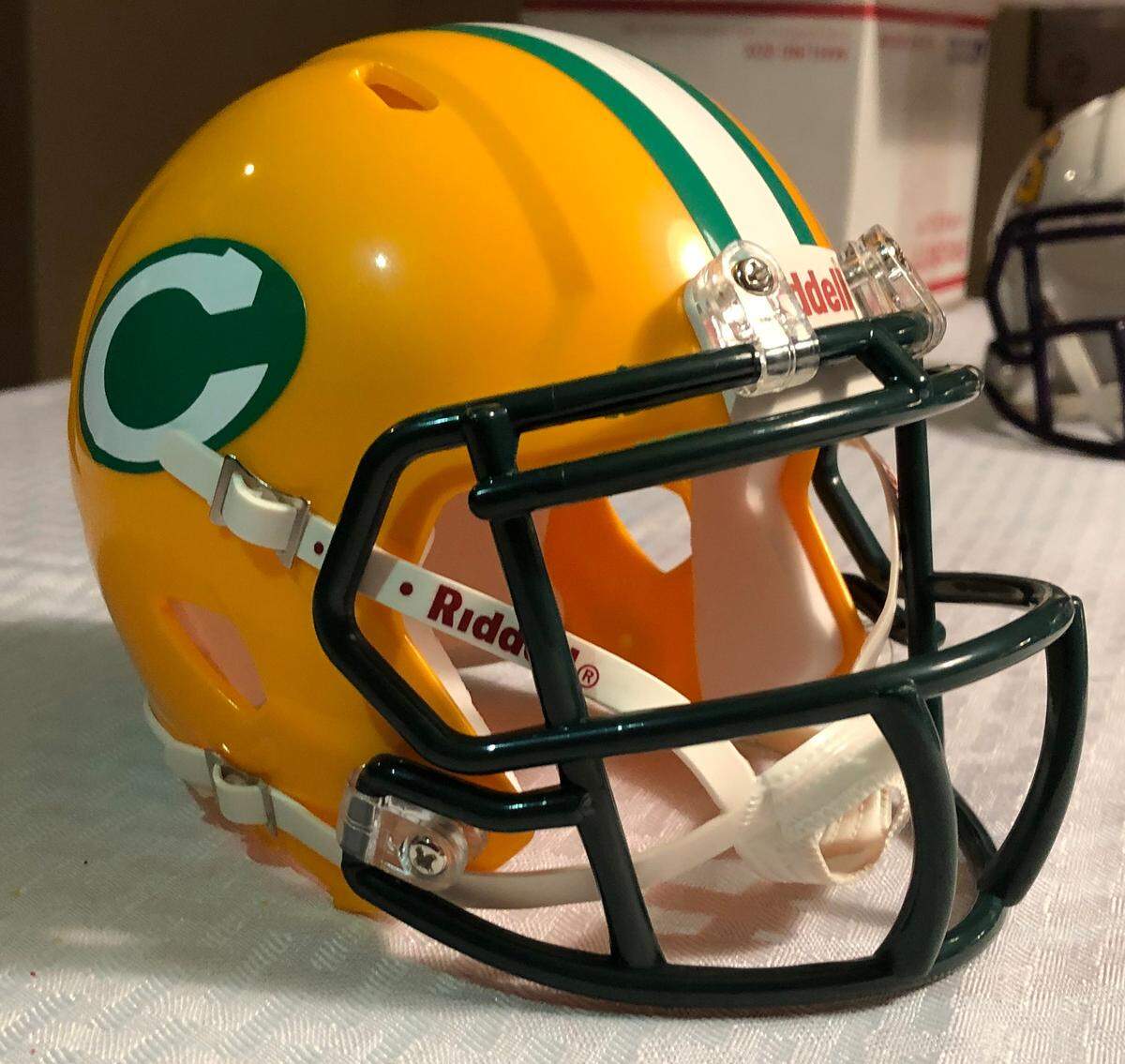McDaniel said the Bishop Carroll helmet is one of his favorites in the Wichita area because of its traditional look.