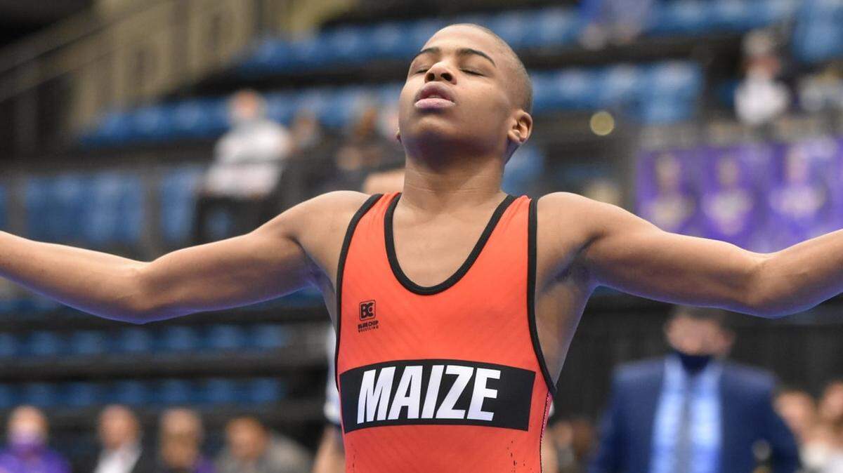 Maize junior Nakaylen Shabazz is currently ranked No. 2 in Class 5A in the 126-pound division, coming off a state championship win in the 113-pound division last year.