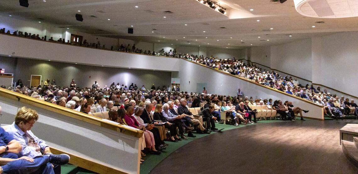 Community members filled the WSU Eugene M. Hughes Metroplex on Monday night for the third annual Justice Together Nehemiah Assembly. Faith leaders presented proposals to city council members to reduce gun violence and homelessness, and improve access to affordable housing.