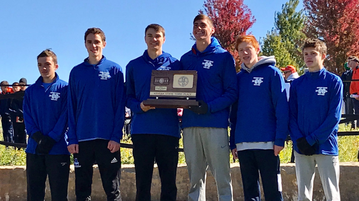 Andover’s 2017 high school boys cross country team. The Trojans will be one of the strongest teams in the Wichita area in 2018.