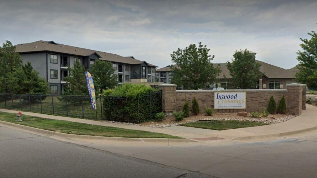 A shooting at the Inwood Crossing Apartments Sunday in northeast Wichita left one man dead. A woman was arrested in connection with the shooting.
