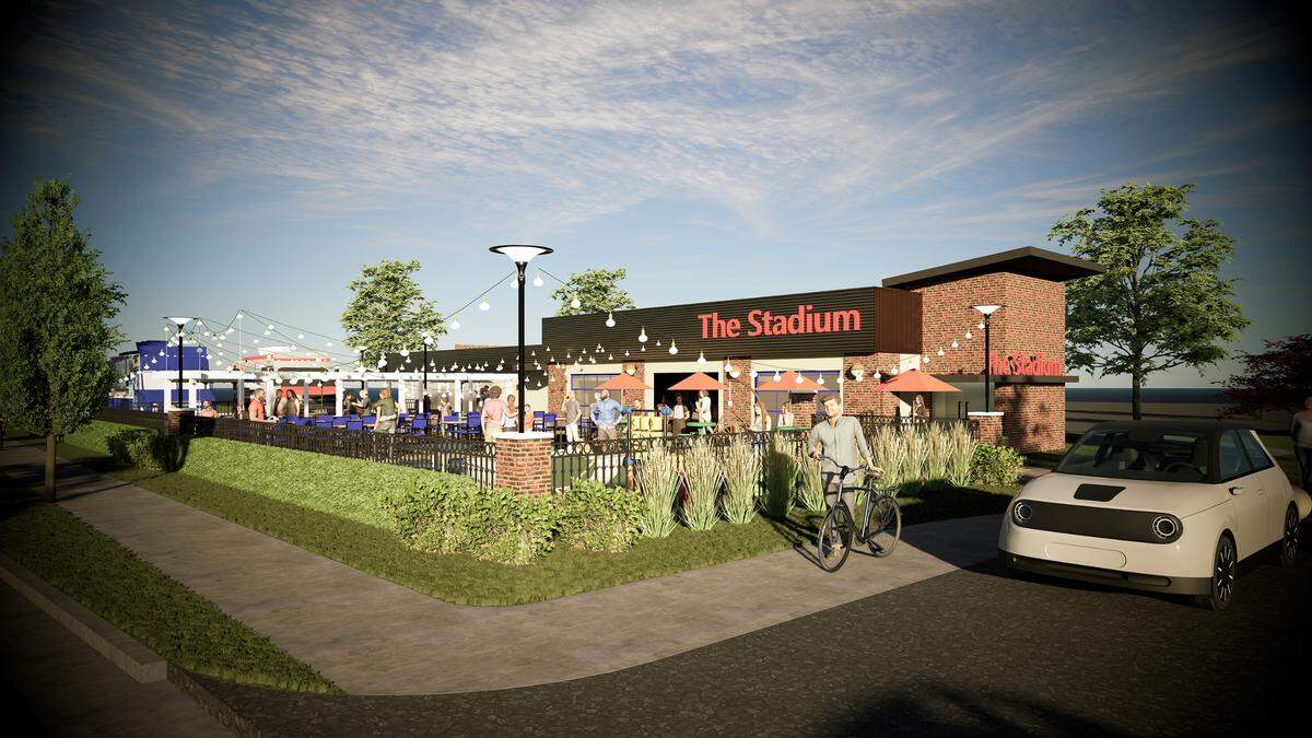 Laham Develoment has leased its property at Maple and Sycamore to Tanker BBQ, which it hopes can eventually turn the corner into a ballpark adjacent attraction with yard games, a big patio and more.