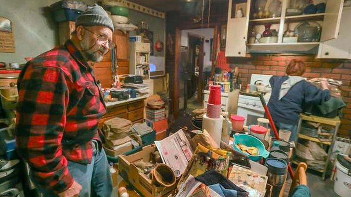 Milan, Kansas residents Howard Yale and his wife, Terry, clean up their home after a November 2014 earthquake, the largest officially recorded in the state.