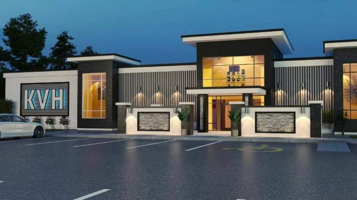An architect’s drawing of KVH Chophouse that Greg Hiser released in 2023, before construction started.