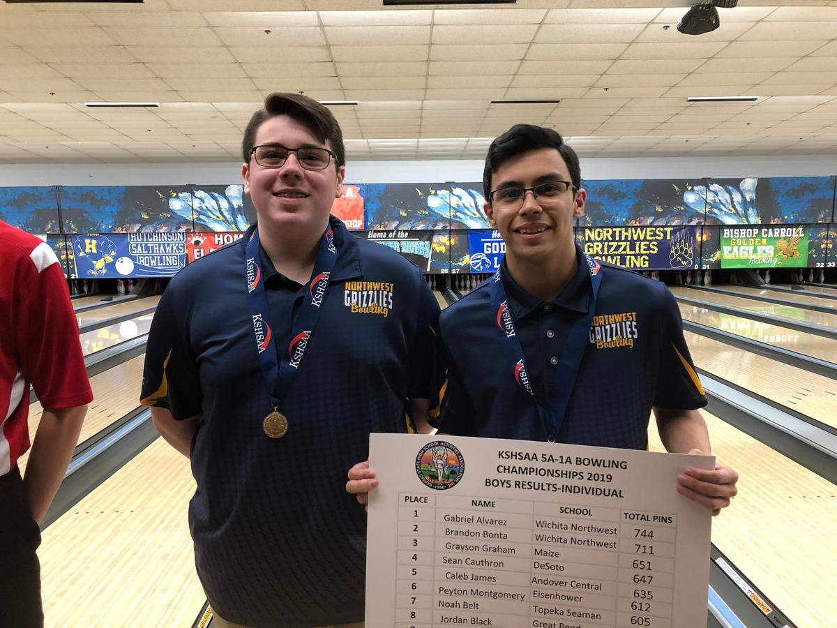 Wichita Northwest’s Brandon Bonta and Gabriel Alvarez